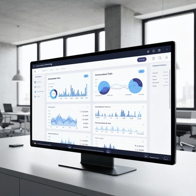 AI-powered marketing dashboard showing data analysis and personalized campaigns