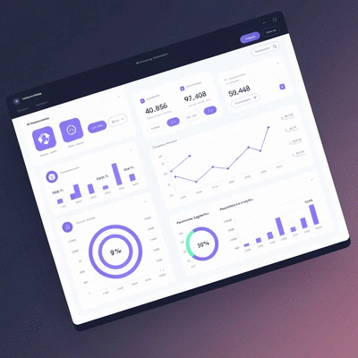 AI-powered marketing automation dashboard showing data analysis and segmentation
